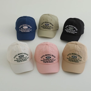 Breathable quick-dry kids baseball caps in six colors with vintage 1924 embroidery