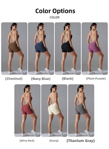 Options de couleurs pour la collection de combinaisons de yoga dos nu haute élasticité