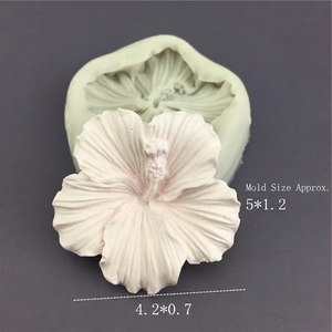 Hibiscus flower silicone mold for DIY baking and chocolate with 5cm diameter size