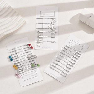 Haarklammern Metall Sternanhänger Bunte Strasssteine Y2K Stil Millennial Dekorative Bobby Pins Für Frauen