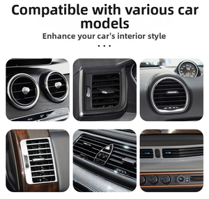 Detailed view of universal car air vent clips compatible with various outlet designs