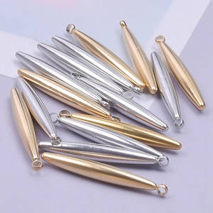 304 stainless steel geometric torpedo pendants for DIY jewelry making in gold and silver