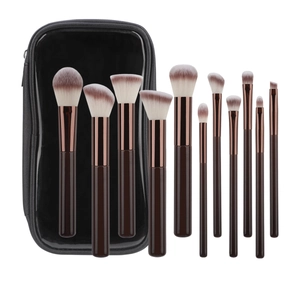 Professional Makeup Brushes Wood Handle Synthetic Fiber For Powder Foundation Eyeshadow Portable Beauty Tools