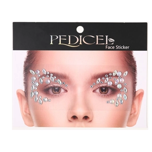 Squisiti gioielli in cristallo per il viso con strass simmetrici per il trucco degli occhi