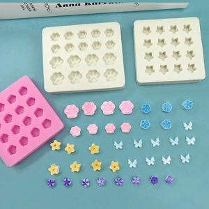 DIY food grade silicone mold set for mini cat paws and stars handmade chocolates