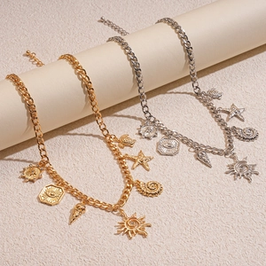 Collane oro e argento con ciondoli a tema marino, stella marina e conchiglia con strass