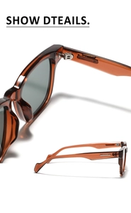 Detail of metal hinge and tortoiseshell texture on square sunglasses 95384
