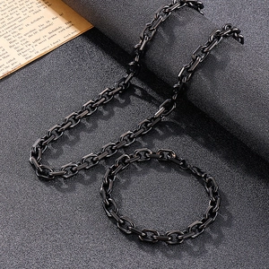 Collier Et Bracelet À Chaîne 316L Acier Inoxydable Hip Hop Punk Style Industriel Bijoux Hypoallergéniques Pour Hommes