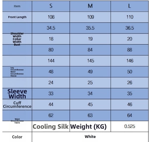 Detaillierte Größentabelle für das kurzärmelige Strickkleid mit Knöpfen in Weiß