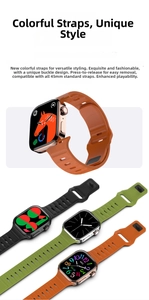 Detail view of colorful silicone watch straps in orange, green, and black with wave texture