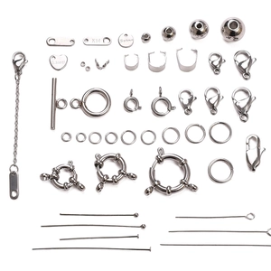 Detailed collection of silver stainless steel lobster clasps and DIY jewelry findings