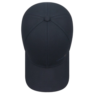 Men's navy blue business sport baseball cap with embroidered lettering and sun protection