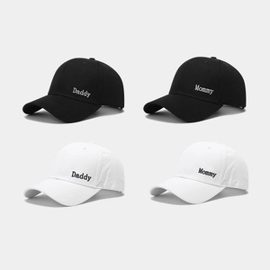 Baseball Cap Cotton Mommy Daddy Letter Embroidery Adjustable Metal Buckle Sun Protection Vintage Style Peaked Hat