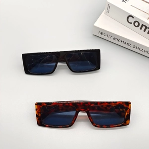 Modern rectangular square sunglasses in classic black and tortoise shell finish styles