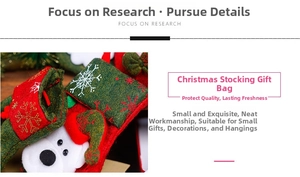 Close-up of red Christmas stocking featuring white snowflake prints and a 3D plush bear toy