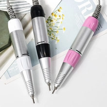 Manipoli per fresa per unghie elettrica in bianco, nero e rosa per manicure professionale