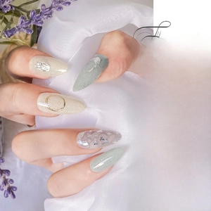Full Cover Nail Stickers Self Adhesive Waterproof Flower Glitter Rhinestone Design Manicure Wraps For Women