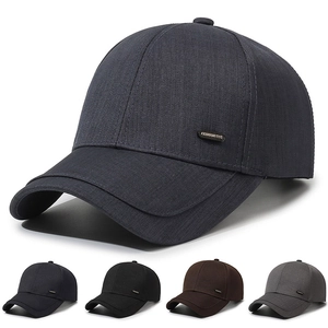 Herren Baseballkappe Sonnenschutz Outdoor Casual Einfarbig Verstellbare Metallschnalle Fashion Label