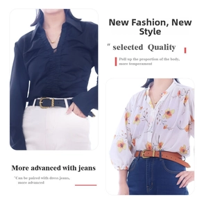 Retro buckle belts in black and brown styled with casual and floral outfits