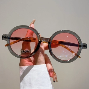 Lunettes De Soleil Rondes Rétro Protection UV400 Matériau PC Mode Style Vintage Unisexe