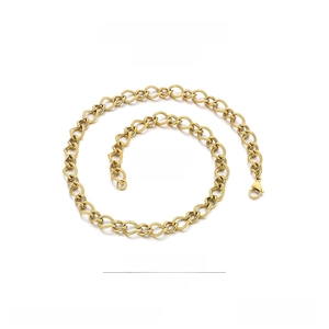 Detailed specs of stainless steel flat oval link chain with 500mm length and 10mm width