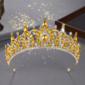 Baroque or strass diadème de mariée couronne accessoires cheveux de mariage luxe