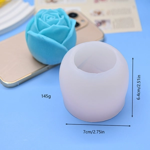 3D rose silicone mold for DIY aromatherapy candles and handmade soap making 145g