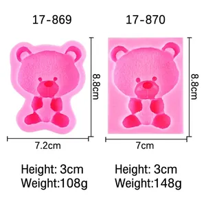 Moule en silicone ours avec dimensions 8,8x7,2cm et poids 108g pour décoration