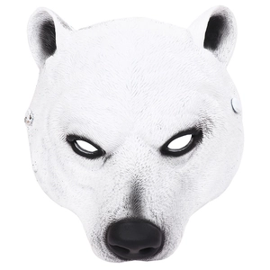 Realistic white polar bear 3D foam mask for Halloween and Mardi Gras festival parties