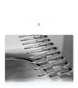 Detail of comb teeth design on transparent dustpan for easy hair and lint removal