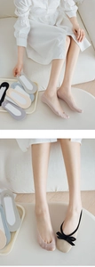 Detailed comparison of ultra-thin ice silk low cut socks in five assorted pastel colors