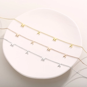 Stainless Steel MAMA Letter Pendant Necklace Dainty Minimalist Jewelry Mother's Day Gift For Women Fashion