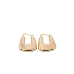 Boucles d'oreilles minimalistes en acier inoxydable doré en forme de U creux