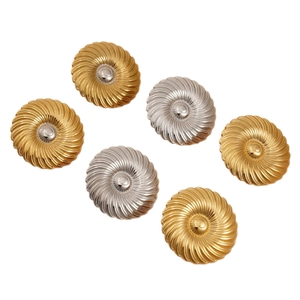 316 stainless steel earrings with French vintage gold and silver spiral texture design