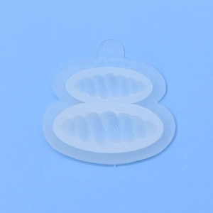 Lichtdurchlässige Silikonform für Cremestreifen mit Muscheltextur zum Backen und Basteln