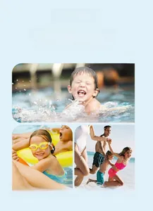 Miniature water gun scenes showing swimming pool and beach play for summer outdoor fun