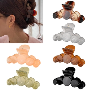 Round Bubble Hair Claw Clip Large Plastic Shark Clips For Women Fashion Simple Hair Accessories
