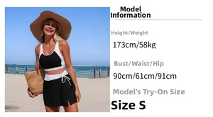 Contrast swim dress detail with side slit and drawstring on beach background