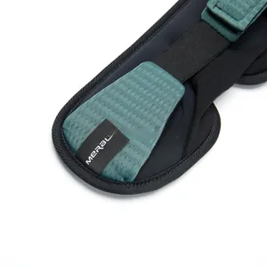 Detailed macro view of the breathable mesh fabric and durable stitching of the 3D sleep mask