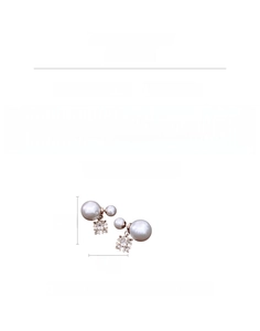 Macro shot of 2.6cm floral crystal pendant earrings with 6.3g pearl drop detail