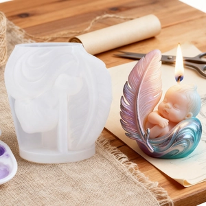 3D veer wieg siliconen mal voor DIY geurkaarsen en handgemaakte gipsen geschenken