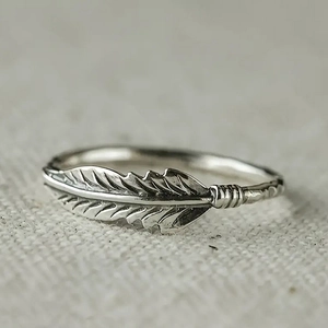 Vintage Veer Vorm Legering Ring Voor Vrouwen Retro Boheems Etnische Stijl Vinger Sieraden Antiek Zilver Goud Zwart Goud Finish