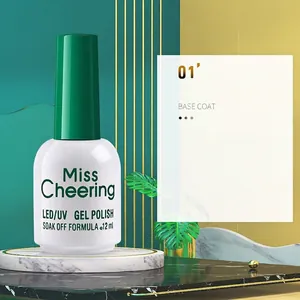 Miss Cheering 12ml UV LED nail base coat gel in white bottle for manicure protection