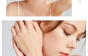 Detailed close-up of a minimalist white slim strap camisole on a fashion model