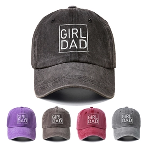 Washed Cotton Baseball Cap Girl Dad Embroidery Vintage Adjustable Dad Hat Casual Sun Protection For Men Women