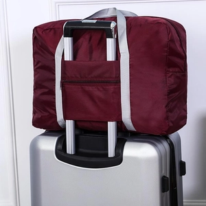Large Capacity Travel Bag Lightweight Foldable Duffel Bag Waterproof Polyester Handbag With Luggage Strap For Boarding Travel Weekend Bag