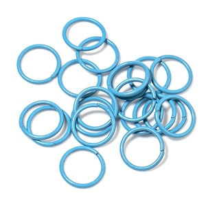 DIY colorful 8/10mm blue macaron open jump rings for handmade jewelry making
