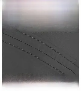 Detail of grey mesh baseball cap showing reinforced double stitching and breathable fabric