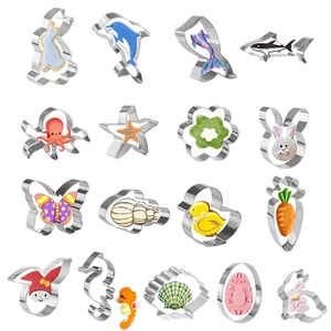 Emporte Pièces En Acier Inoxydable Animaux Marins Pâques Lapin Carotte Papillon Fleurs Moules À Pâtisserie DIY Polis