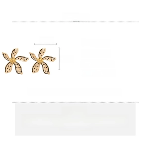 Spécifications détaillées des boucles d'oreilles vintage fleurs émaillées à pois